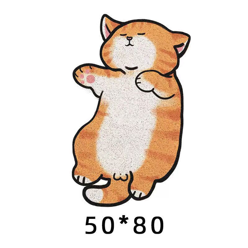 Cartoon Cat Dust Removal Rug