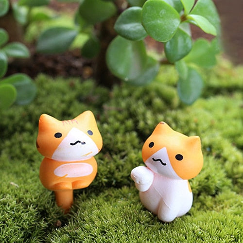 Mini Cat Bonsai Decor