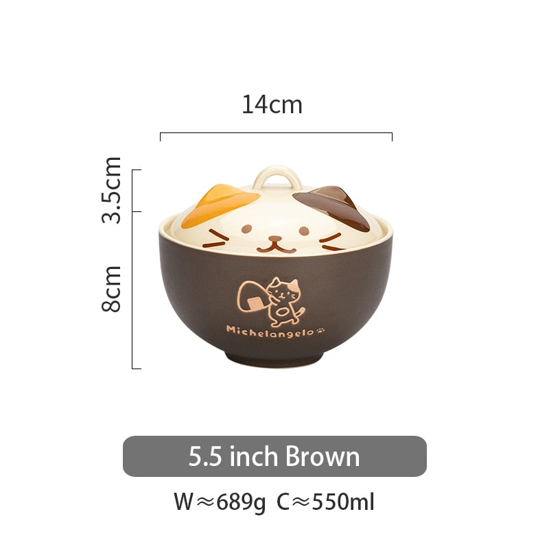 Ceramic Cartoon Cat Soup Bowl