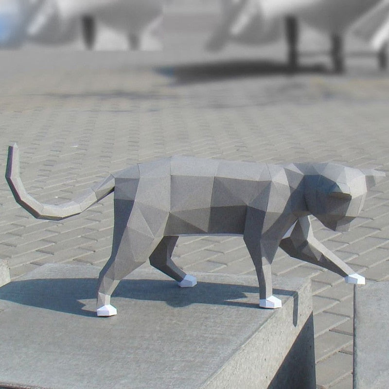Walking Cat Statue Decor