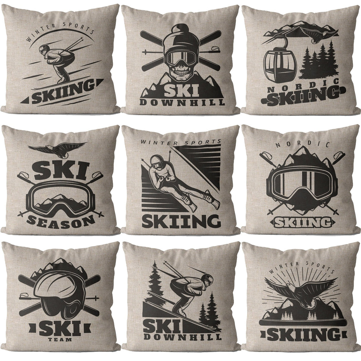 Aesthetic Skiing Pillow Case