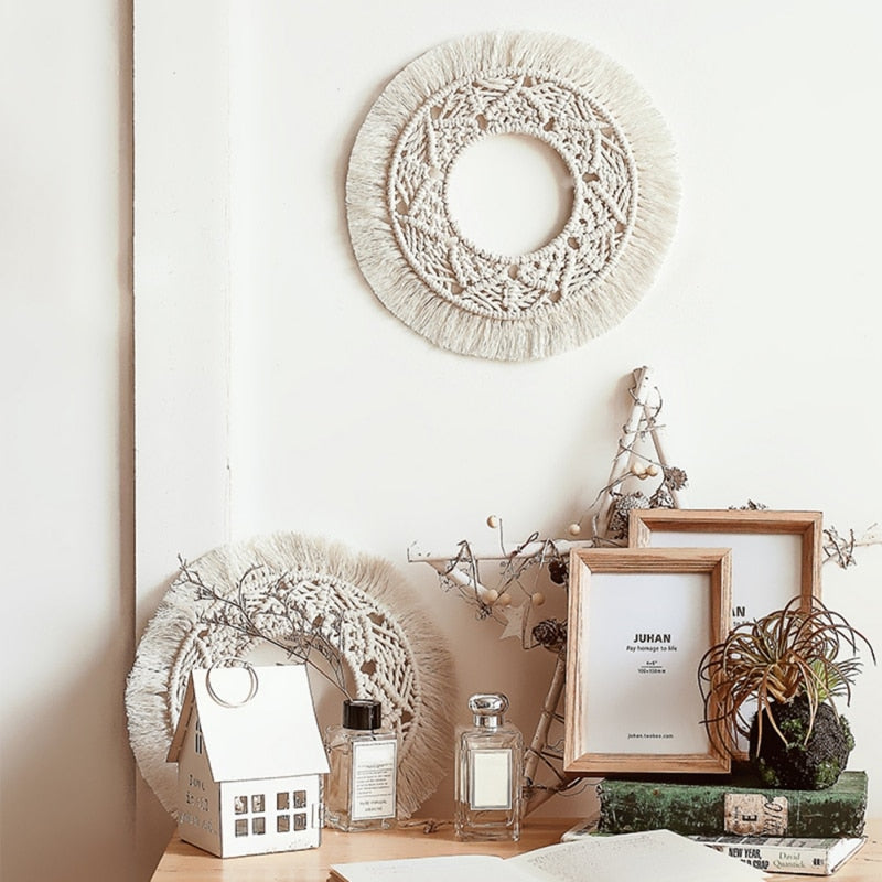 Woven Round Wall Hanging - Tapestries