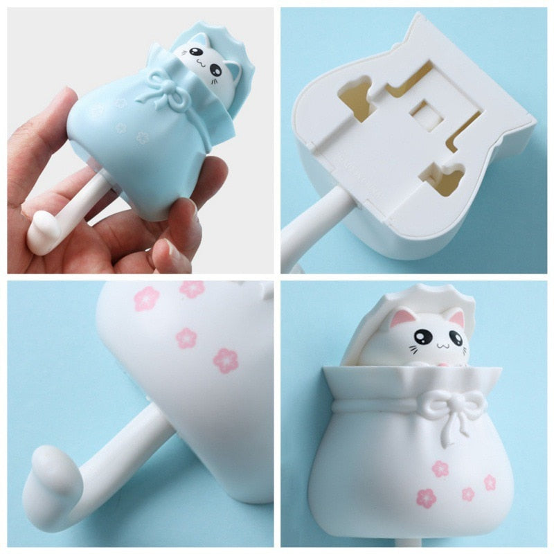 Cartoon Cat Holder Wall Hooks