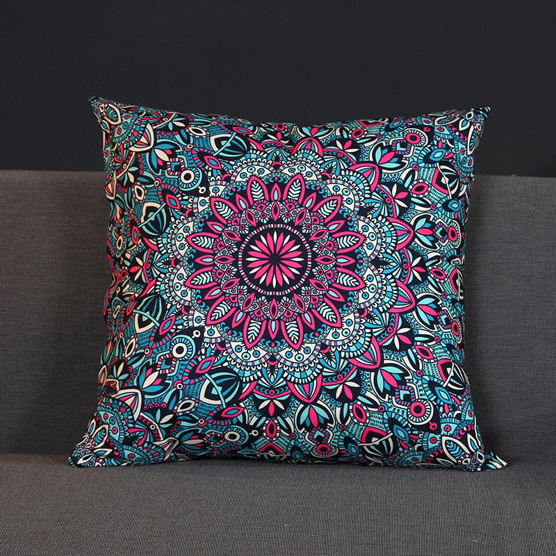 Mandala Bohemian Flower Pillow Case