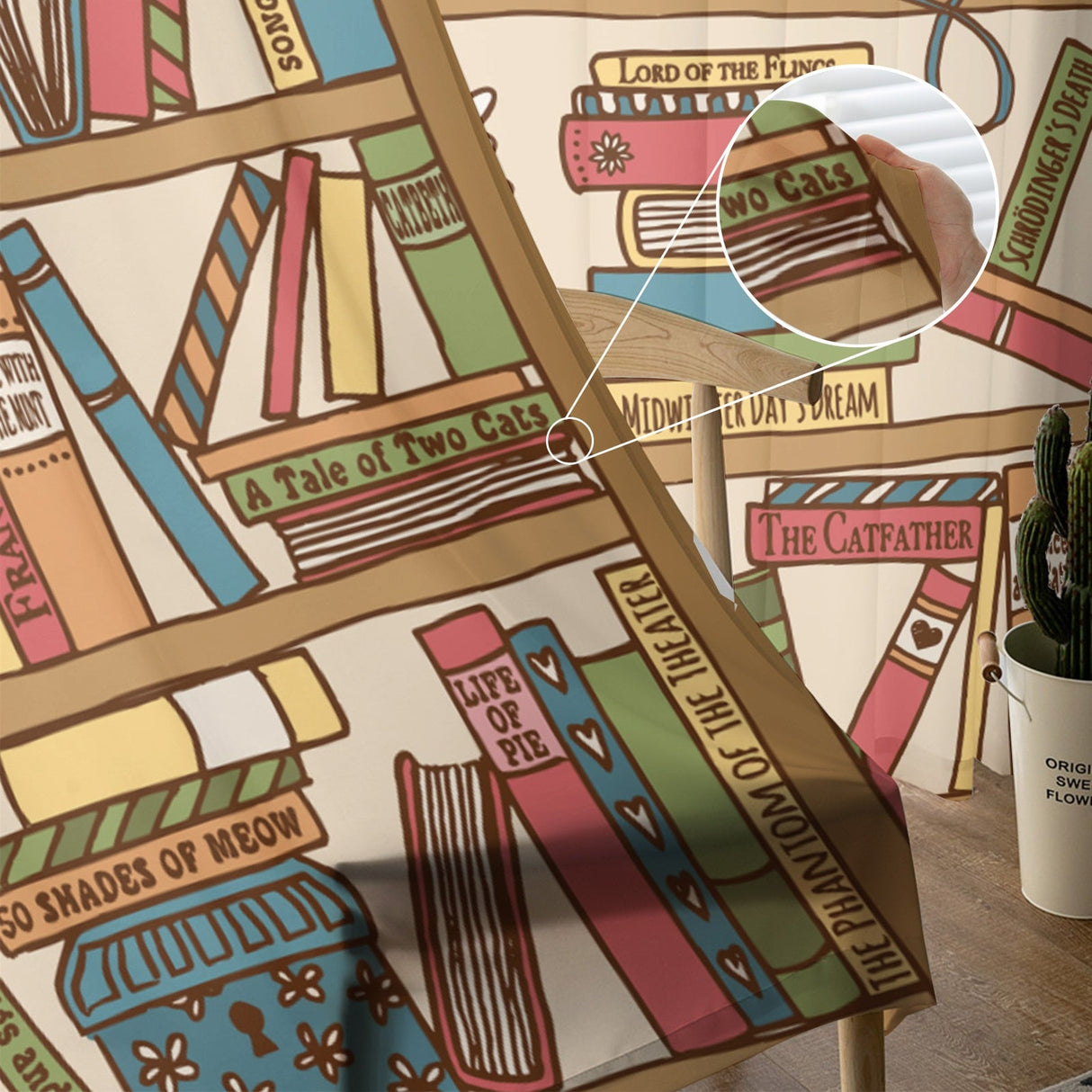 Cartoon Cat Sheer Curtain