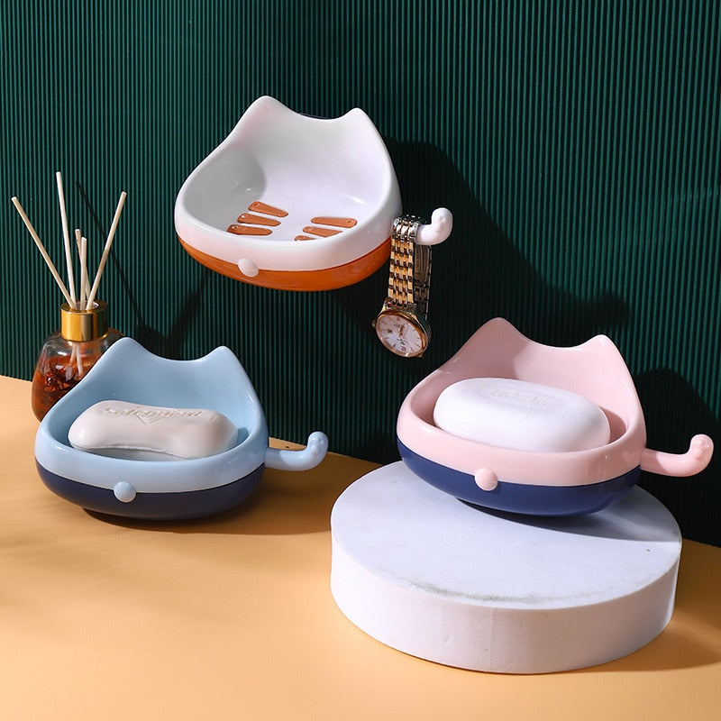 Cartoon Lucky Cat Soap Rack
