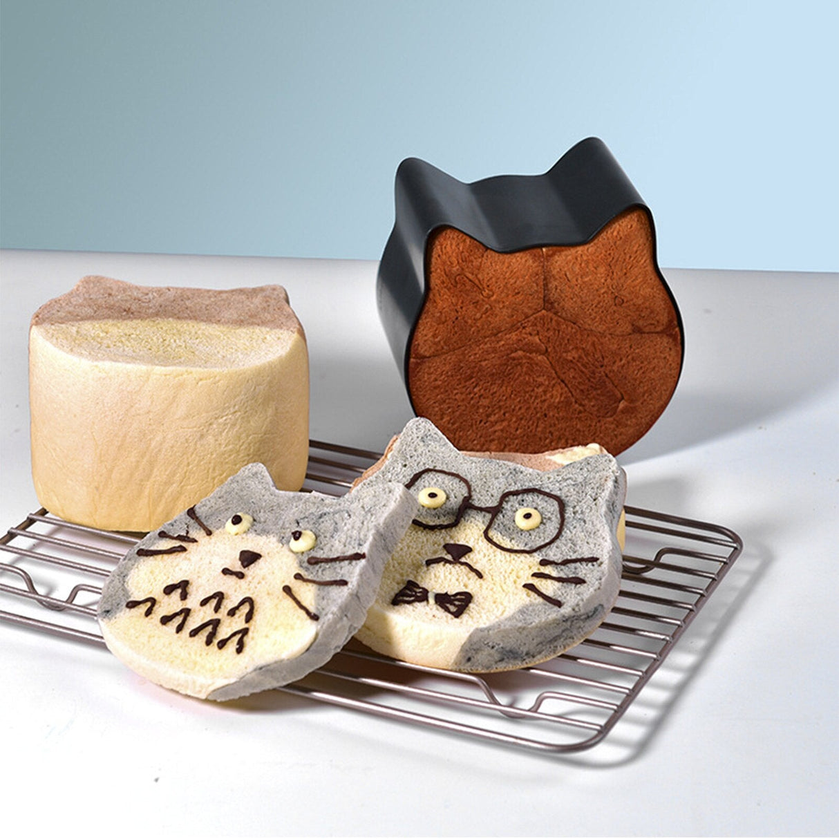 Cute Cat Head Toast Cake Mold