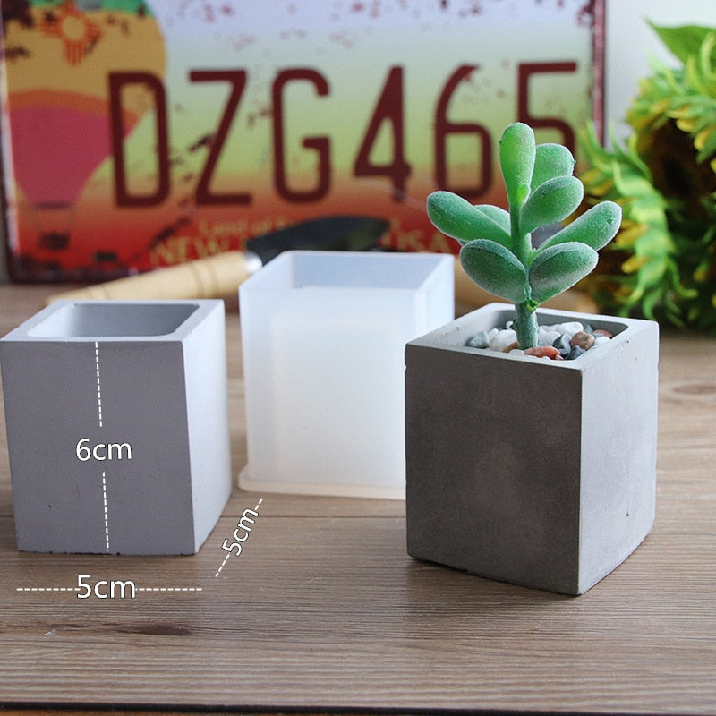 Silicone Flowerpot Geometrical