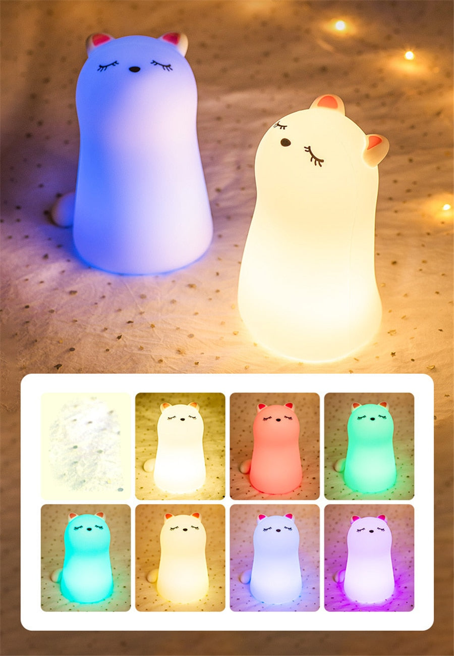 Kawaii Cat Decor Night Lamp