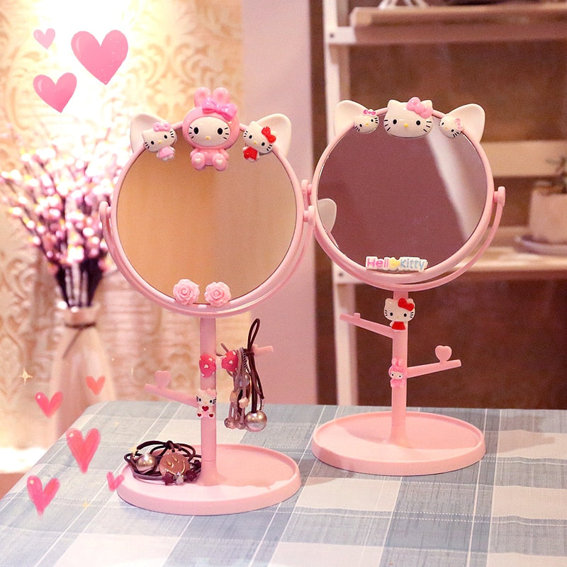 Pastel Kawaii Girl Makeup Mirror
