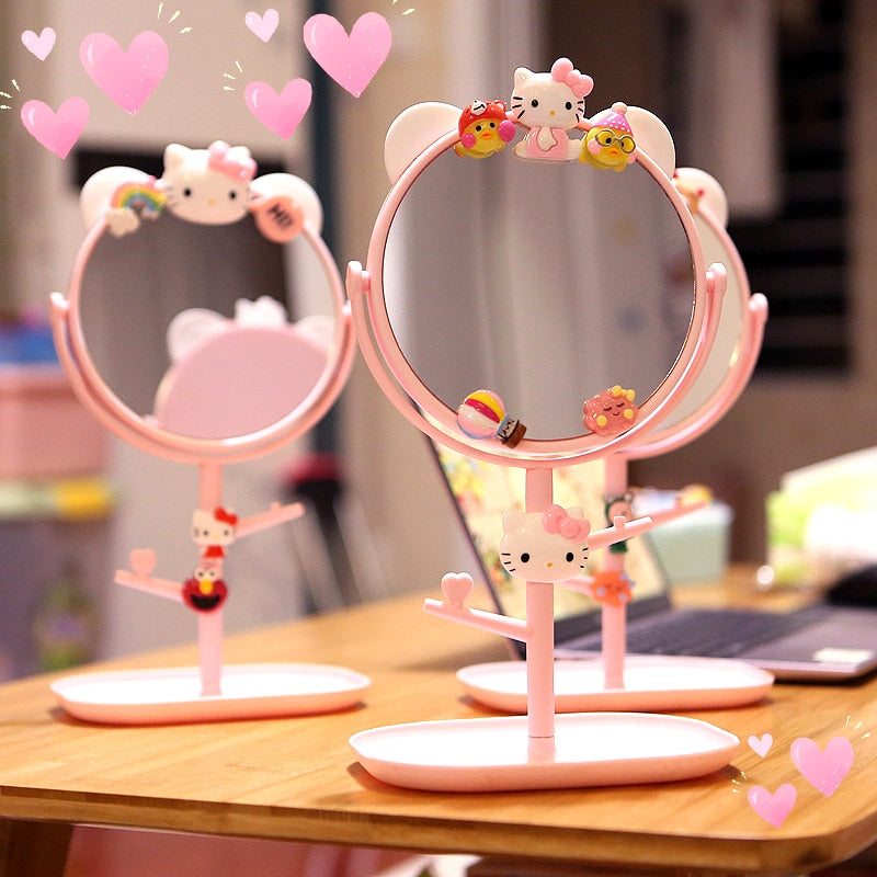 Pastel Kawaii Girl Makeup Mirror