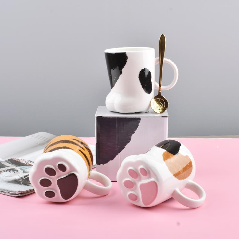 Ceramic Cat Paw Coffee Mug