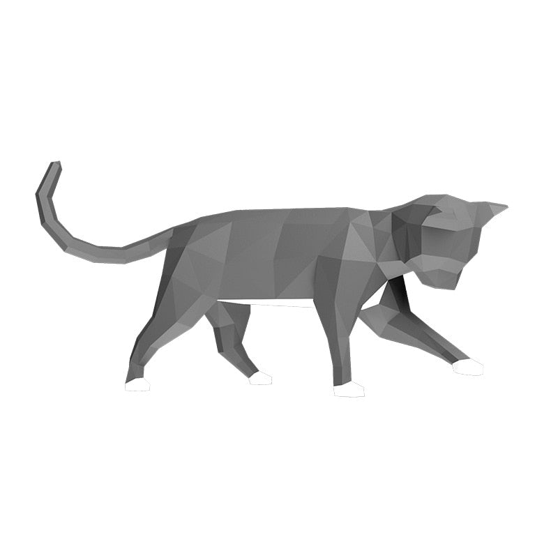 Walking Cat Statue Decor