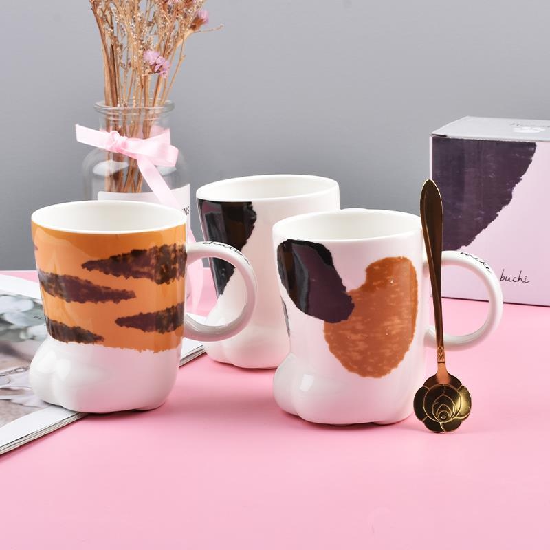 Ceramic Cat Paw Coffee Mug