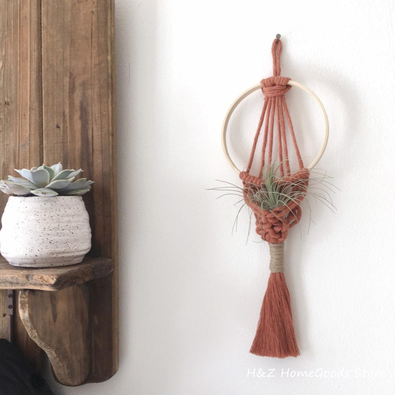 Boho Wall Hanging Plant Holder
