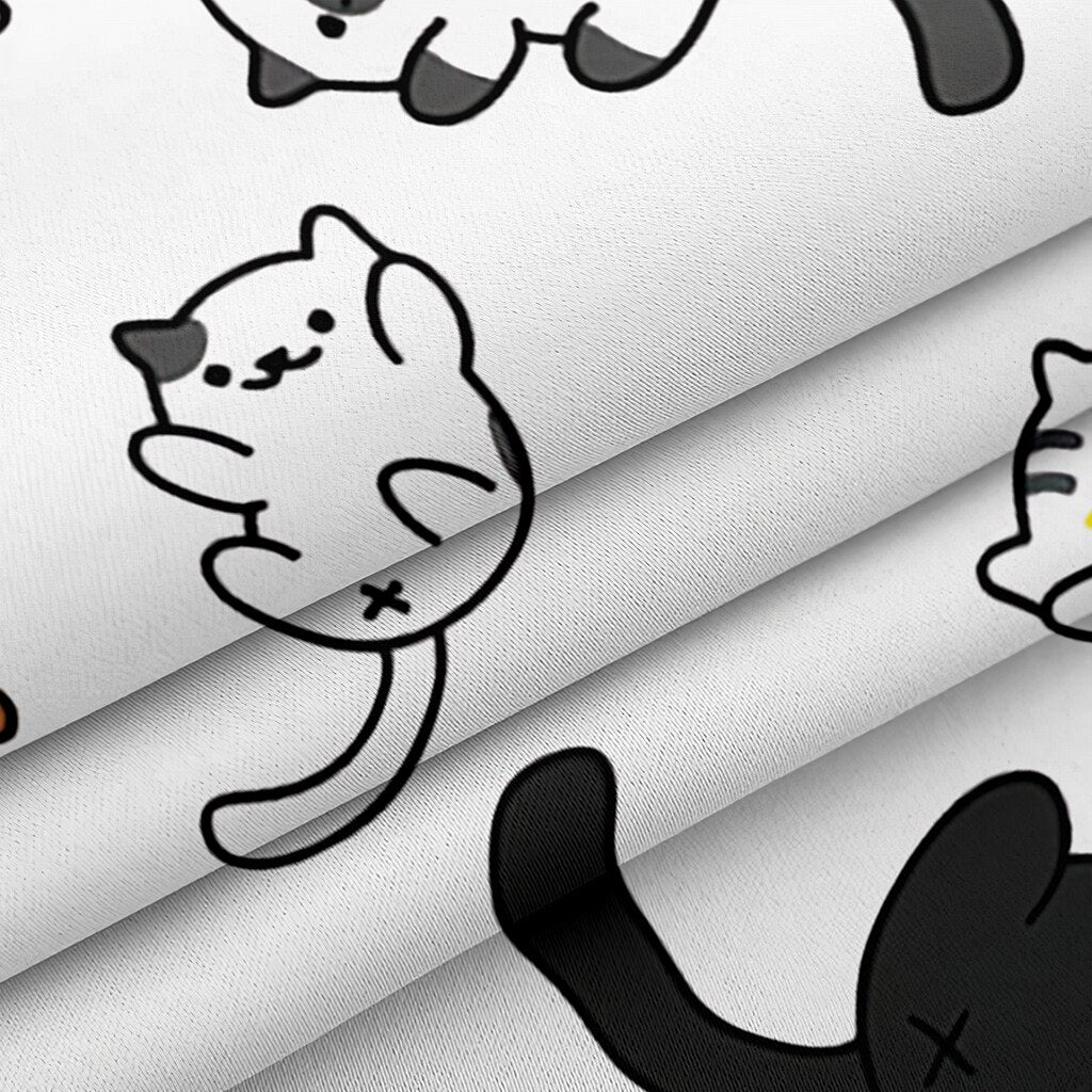 Lovely Cat Printing Hook Curtain