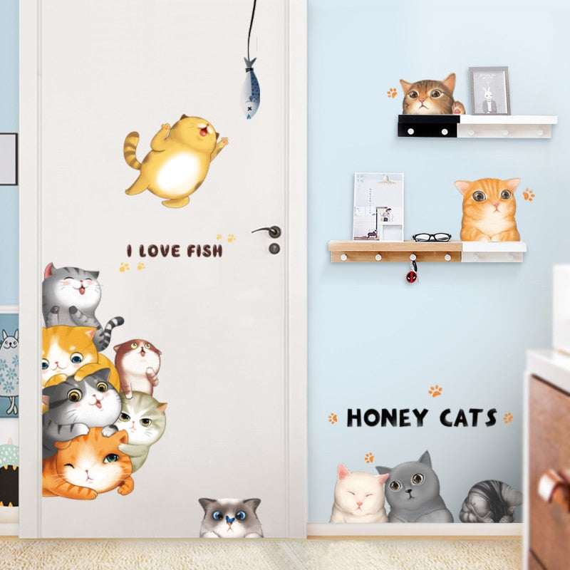 Cat Stickers Wall Decals