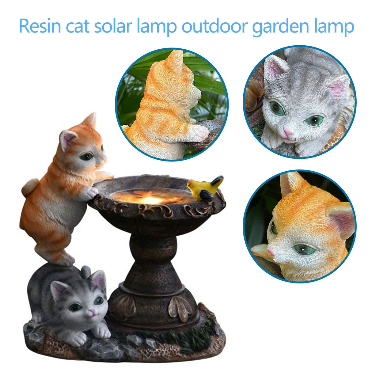Cute Cat Model Solar Led Lamp
