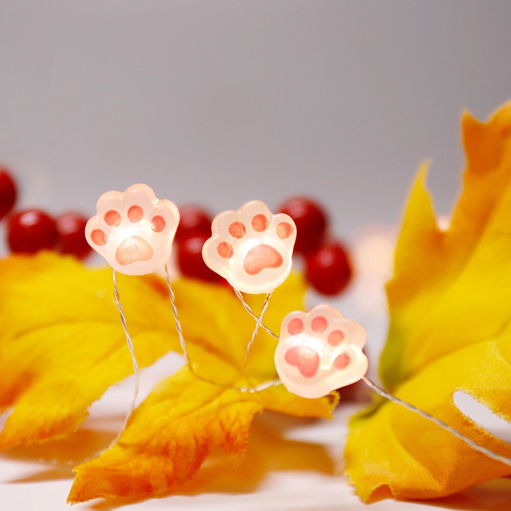 LED Cat Paw String Light