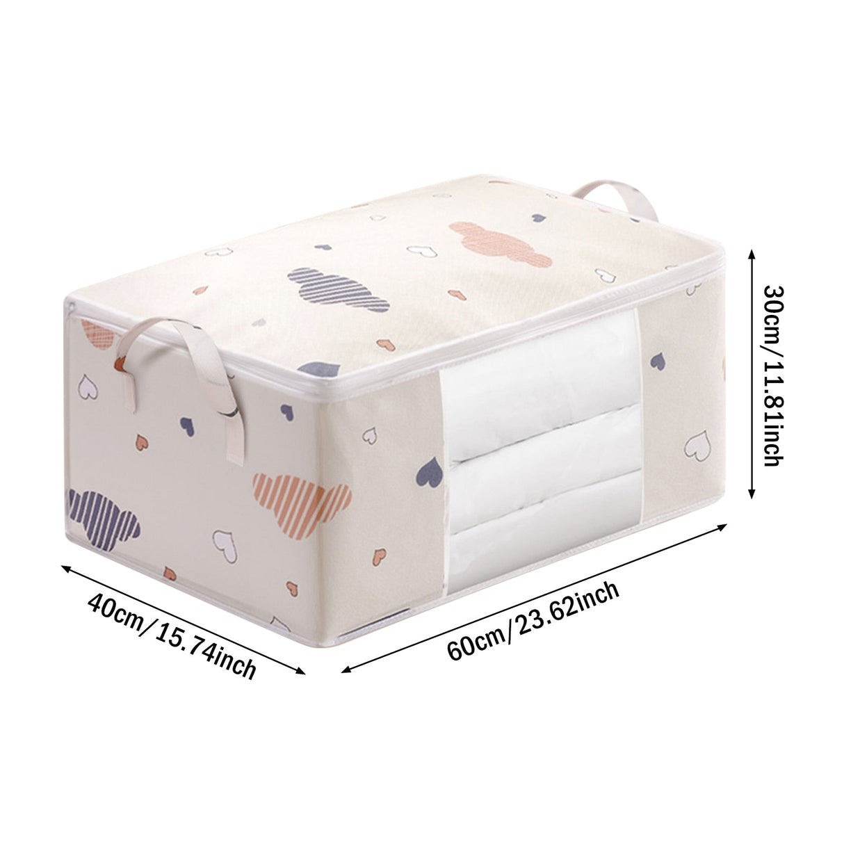 Preppy Patterned Foldable Storage Bag