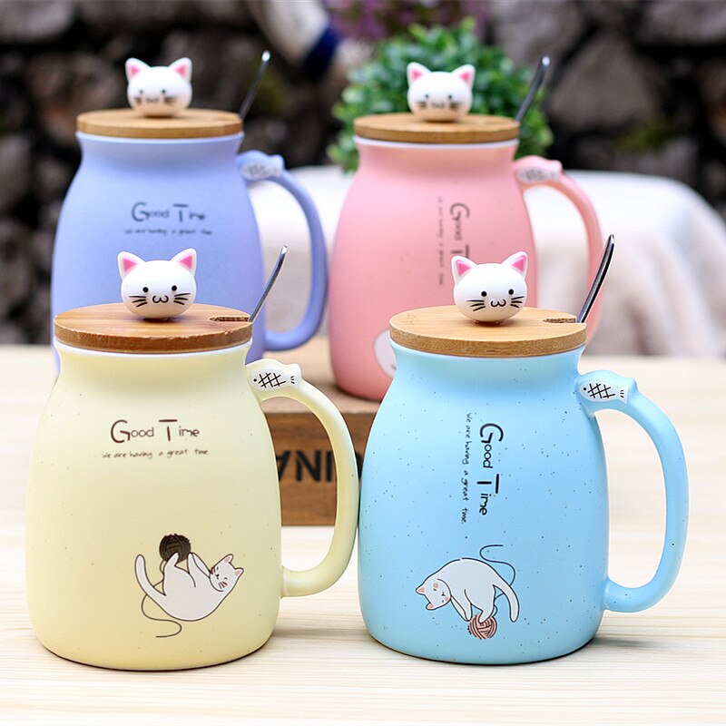Cartoon Ceramics Cat Tea Mug