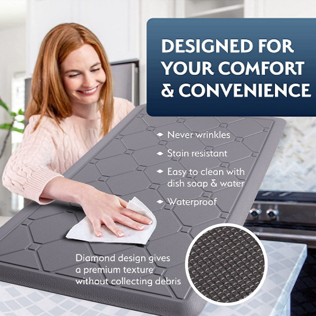 Cushioned Anti-Fatigue Kitchen Mat