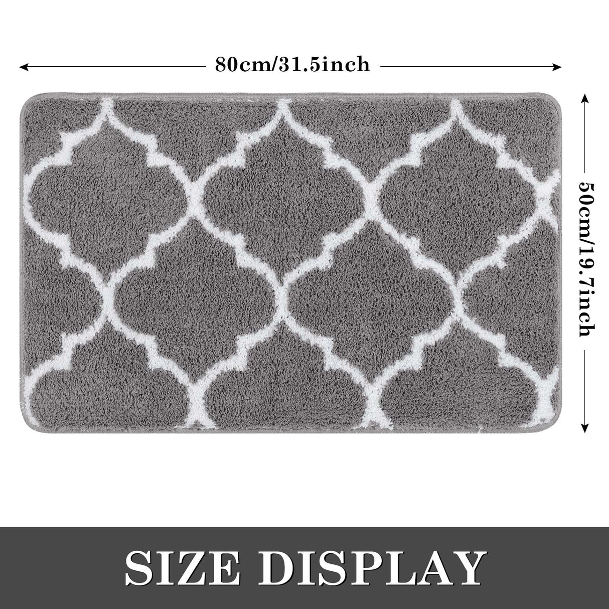 Geometric Stripes Bathroom Rug