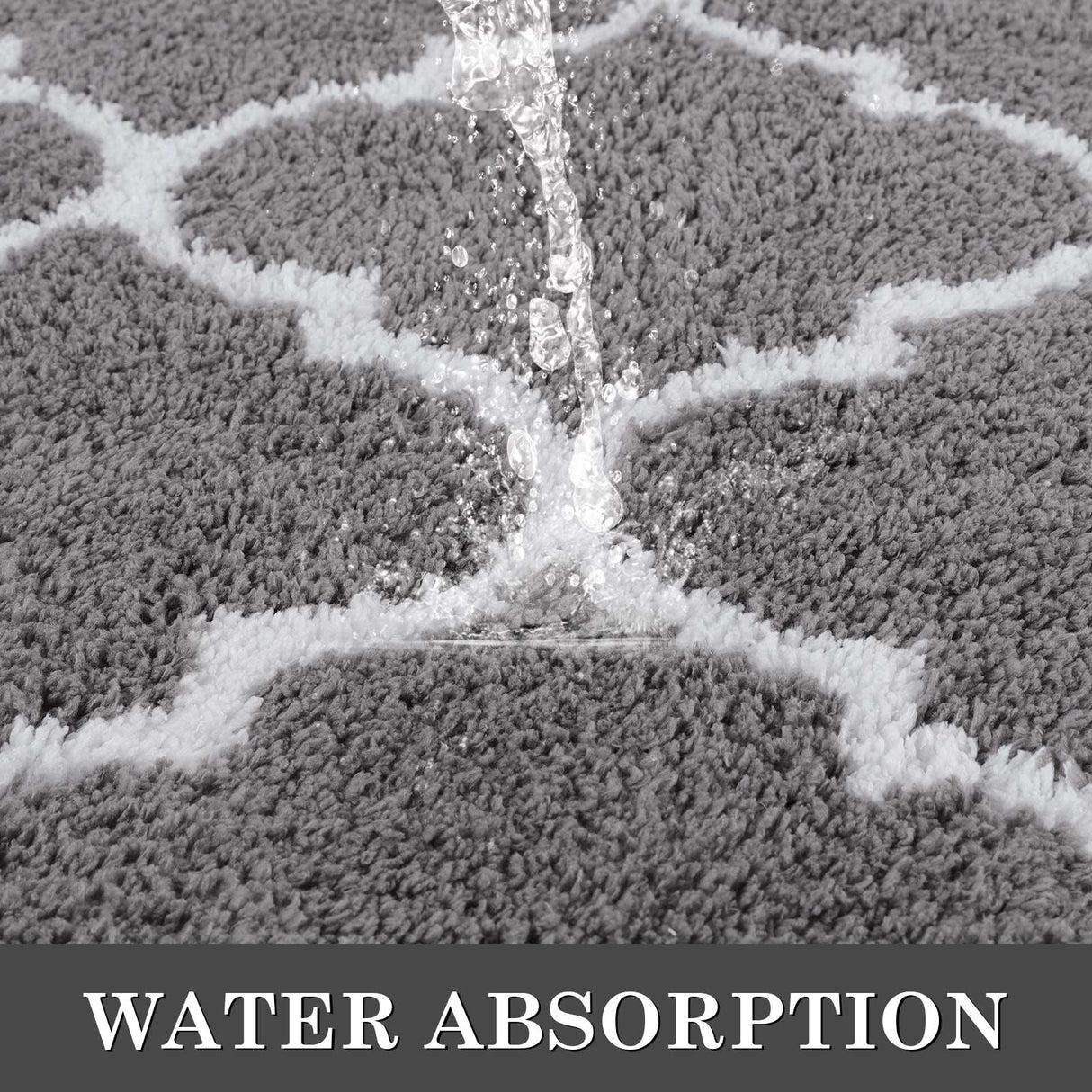 Geometric Stripes Bathroom Rug