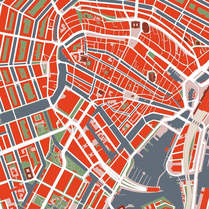 16 Famous City Classic Map Poster and Print Wall Art Canvas Painting Paris Copenhague Madrid Map For Living Room Home Decor 1