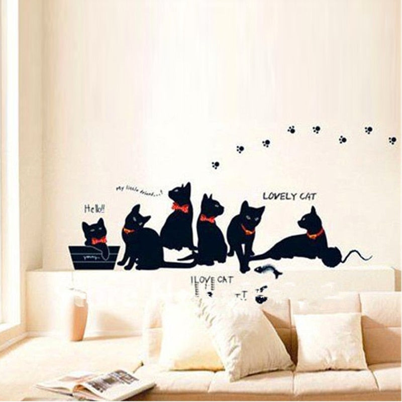 Lovely Cat Vinyl Wall Stickers