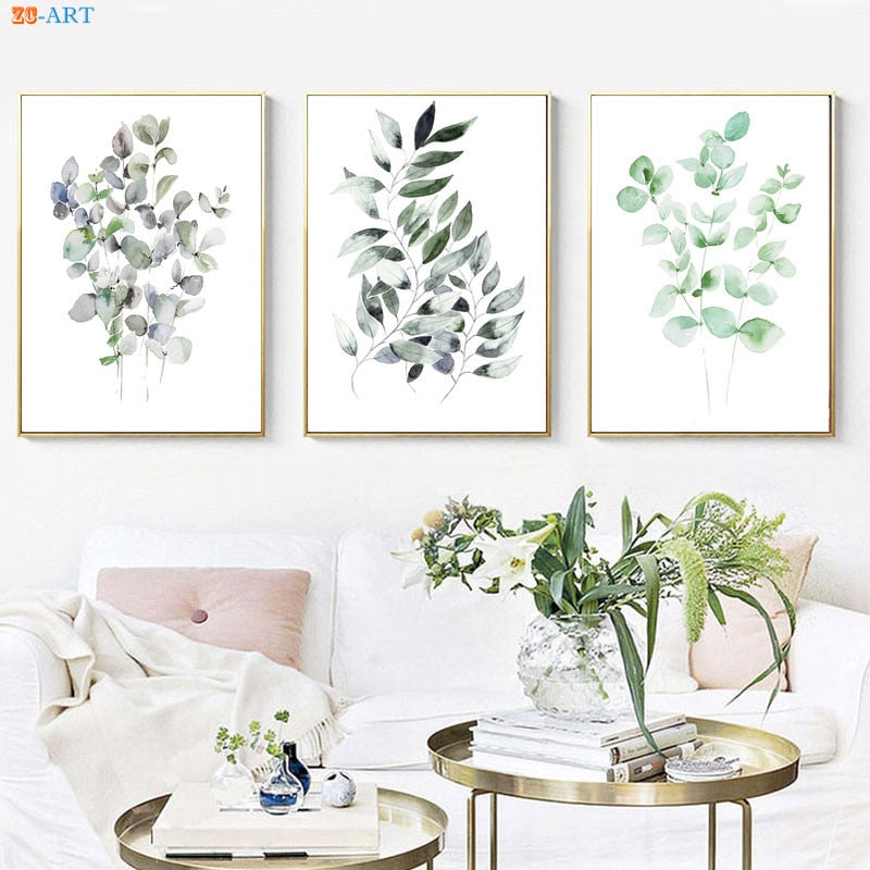 Leaf Prints Cactus Poster Botanical Wall Art Minimalist Canvas Painting Wall Pictures for Living Room Nordic Decoration Home