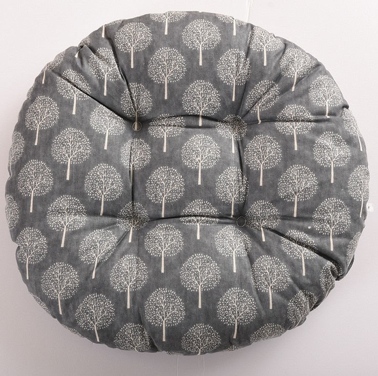 Round Shape Seat Cushion Silk Cotton Core Cotton Polyester Tatami Cushion Pillow Home Accessories Decoration Car Soft Sofa Cushion
