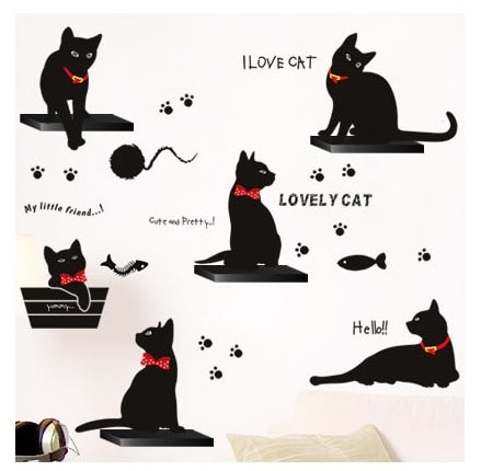 Lovely Cat Vinyl Wall Stickers
