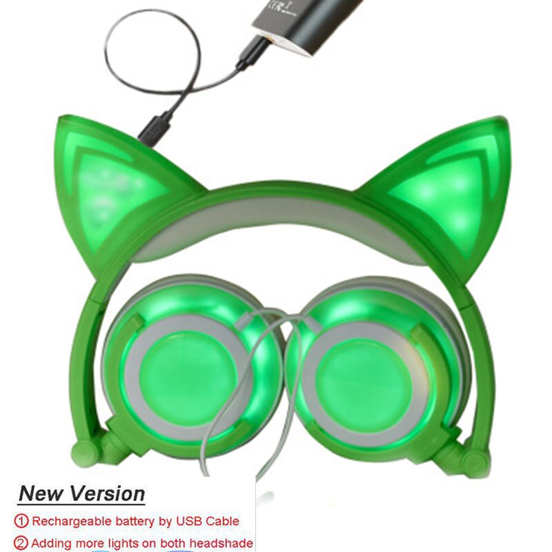 Flashing Glowing Cat Ear Headphone