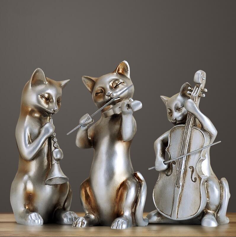 Creative Cat Music Resin Decor
