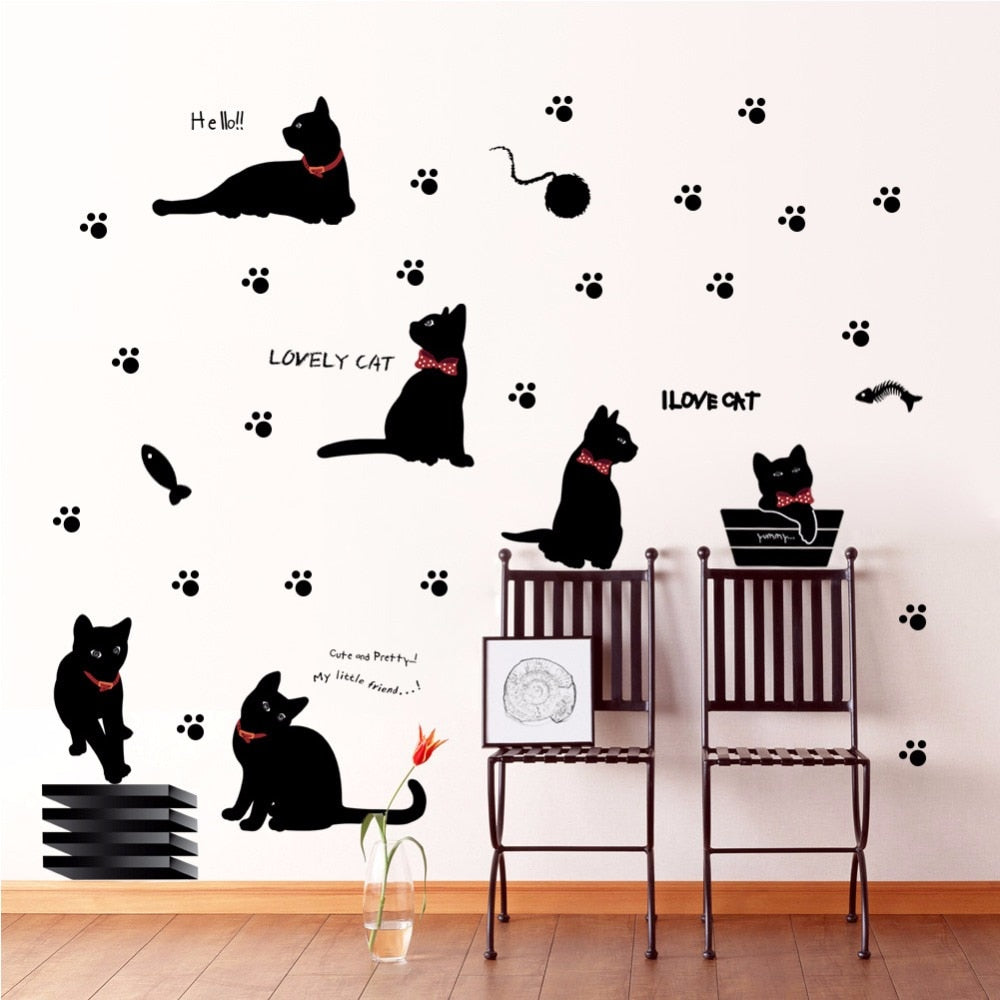 Lovely Cat Vinyl Wall Stickers
