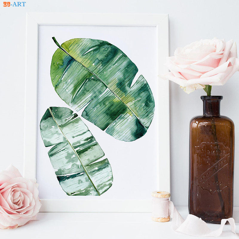 Leaf Prints Cactus Poster Botanical Wall Art Minimalist Canvas Painting Wall Pictures for Living Room Nordic Decoration Home