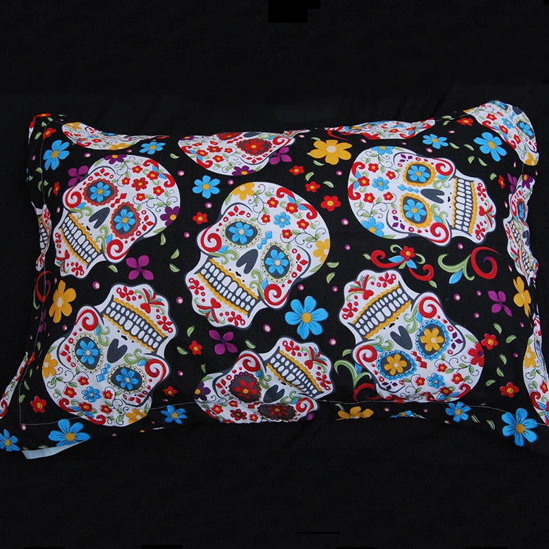 Flower Skull Bedding Set