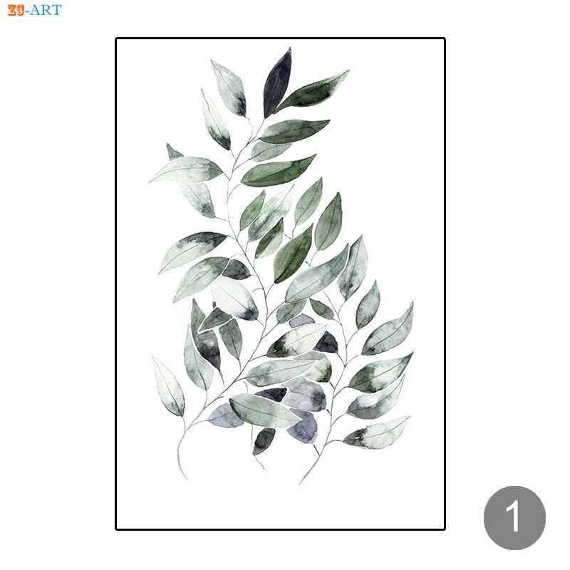 Leaf Prints Cactus Poster Botanical Wall Art Minimalist Canvas Painting Wall Pictures for Living Room Nordic Decoration Home