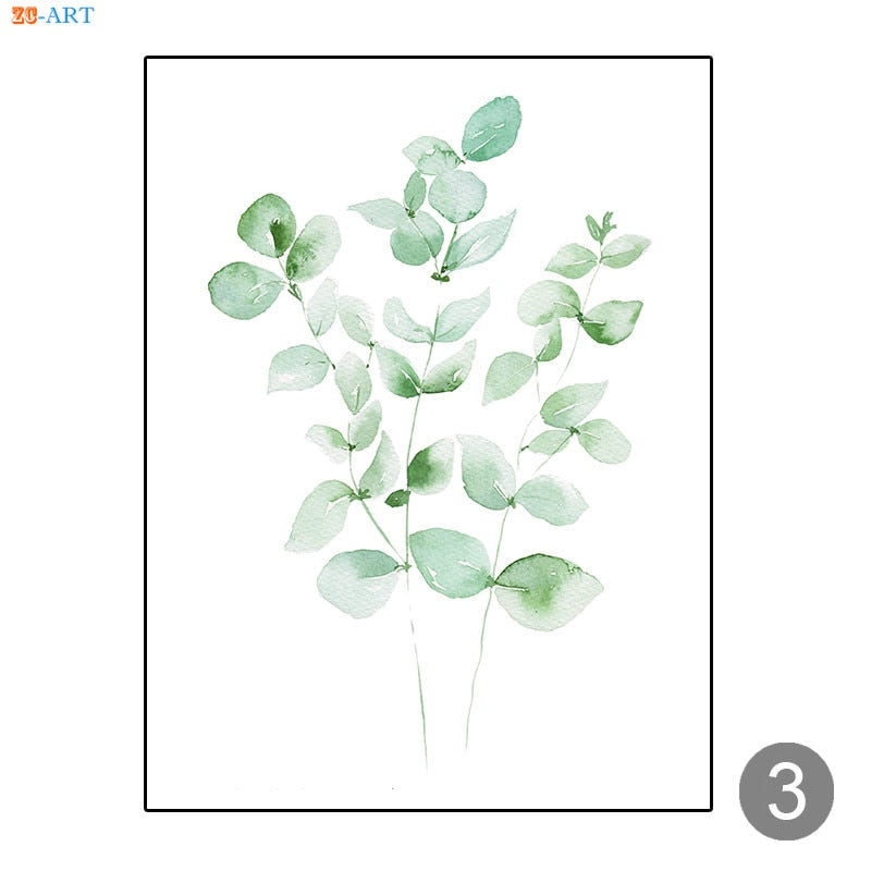 Leaf Prints Cactus Poster Botanical Wall Art Minimalist Canvas Painting Wall Pictures for Living Room Nordic Decoration Home