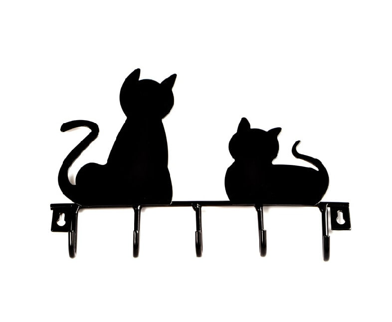 Black Cat Door Wall Hooks