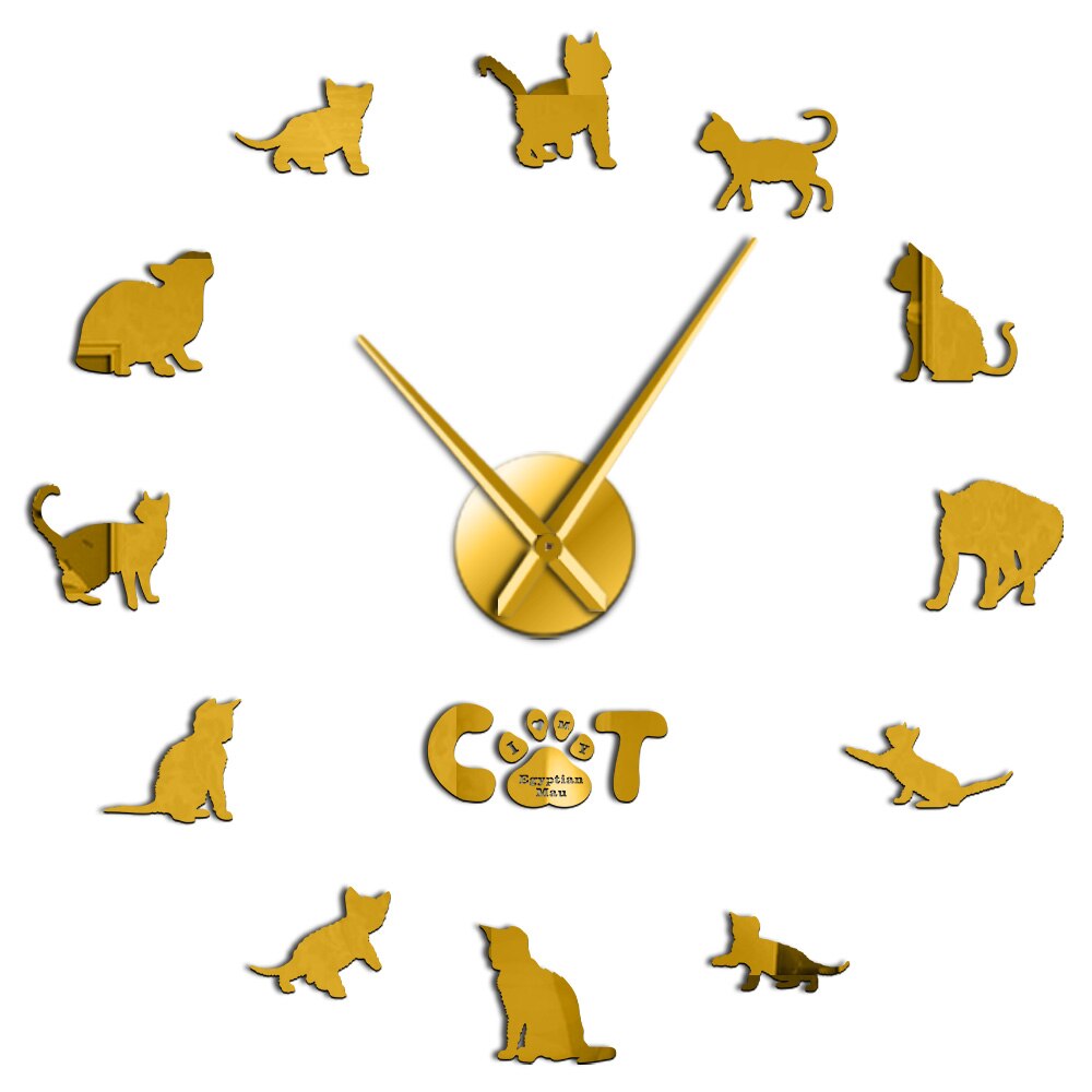 Egyptian Mau Cat Wall Clock