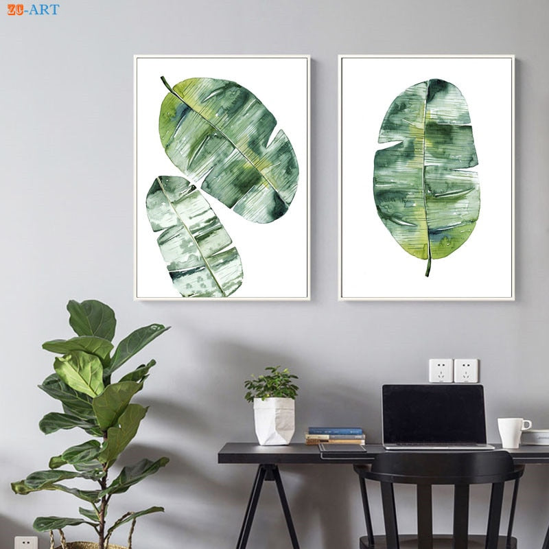 Leaf Prints Cactus Poster Botanical Wall Art Minimalist Canvas Painting Wall Pictures for Living Room Nordic Decoration Home