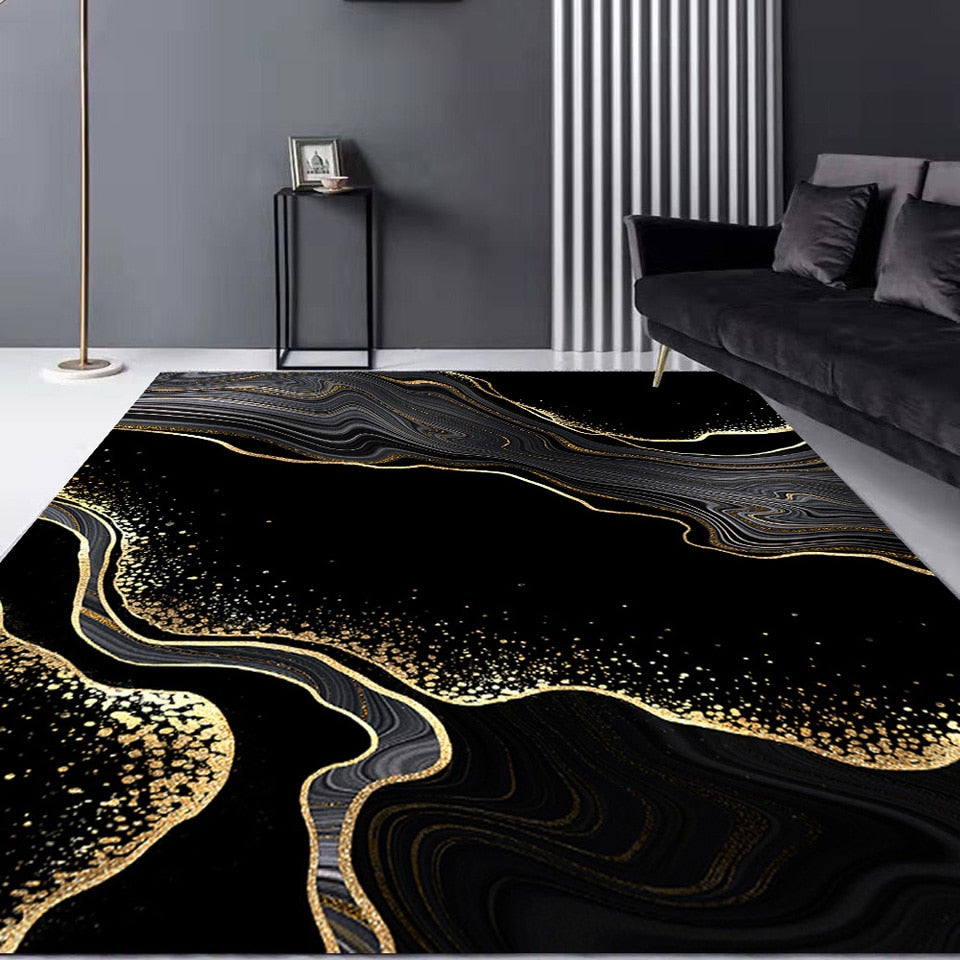 Bailey Black and Gold Rug