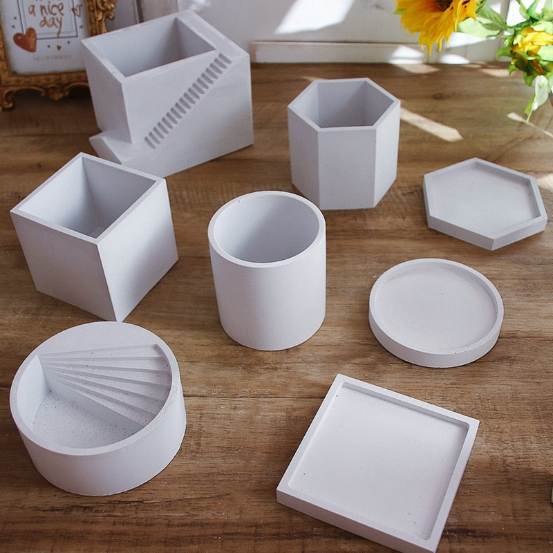 Silicone Flowerpot Geometrical