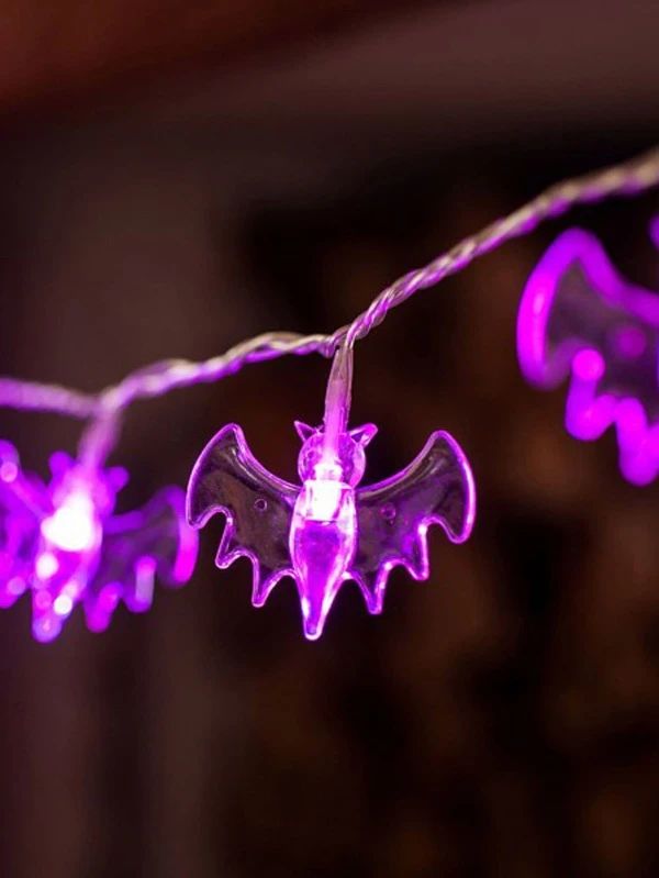 String Light For Halloween With 10pcs Bat Bulb