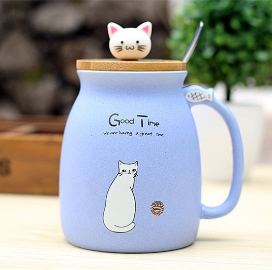 Cartoon Ceramics Cat Tea Mug