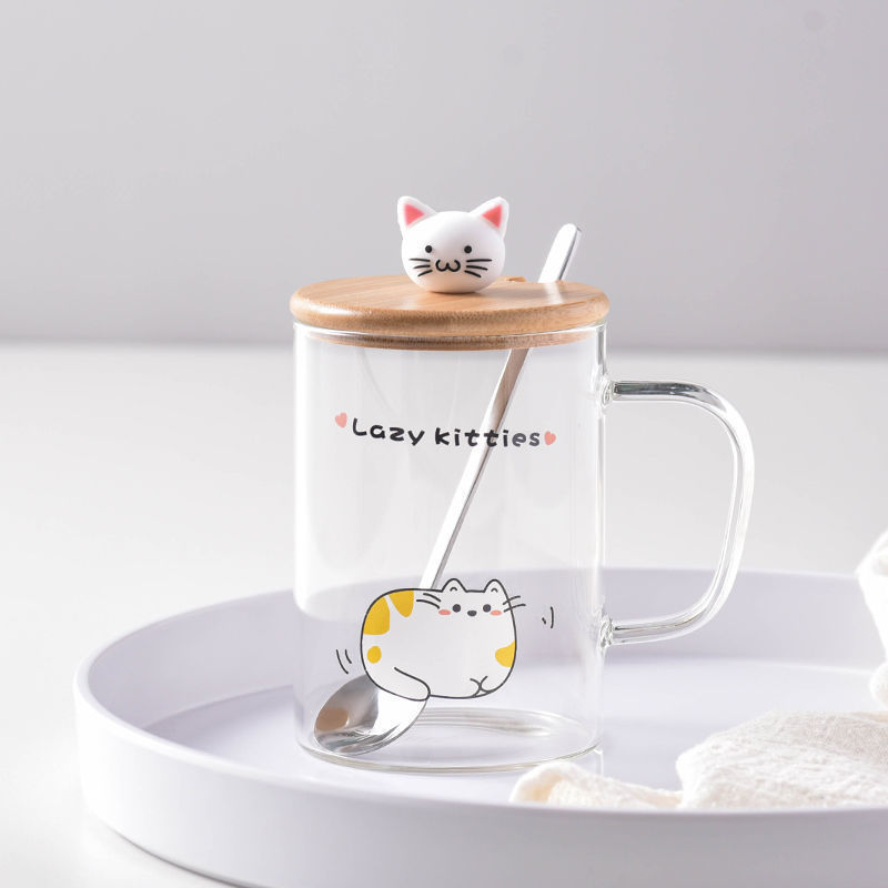 Creative Cute Cat Glass Mug