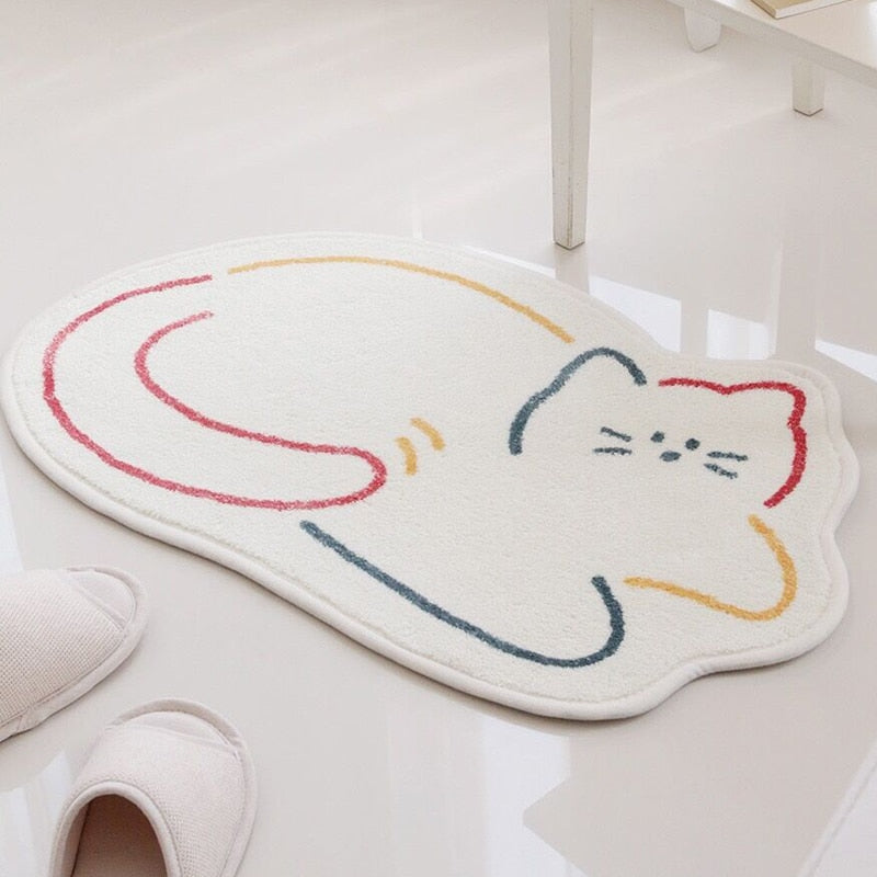Cute Cat’s Furry Carpet