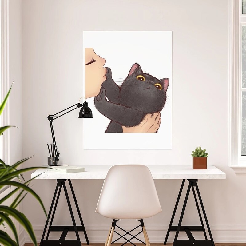 Dont-Kiss Cat Poster